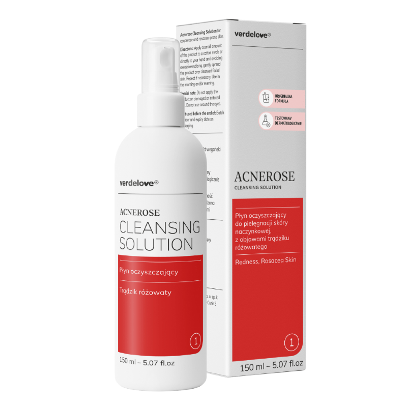 Acnerose oczyszczający płyn, trądzik różowaty